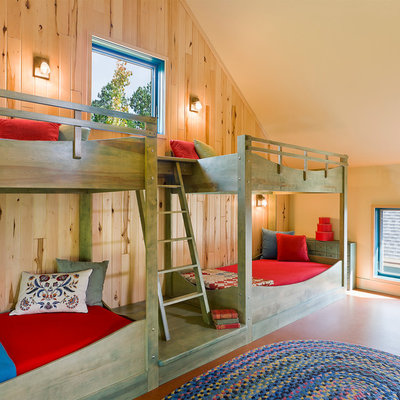 Inspiration for a rustic gender-neutral kids' bedroom remodel in Minneapolis