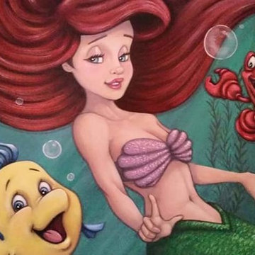 Disney submission art hand painted on canvas