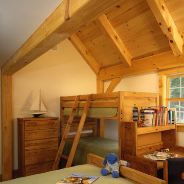 Farmhouse Post and Beam Kids Bedroom