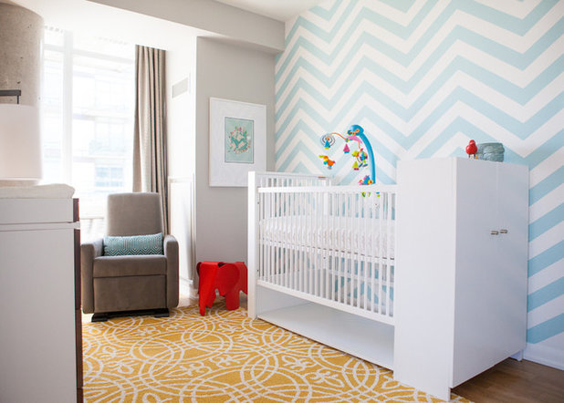 Contemporary Nursery by Pure Bliss Creative Design