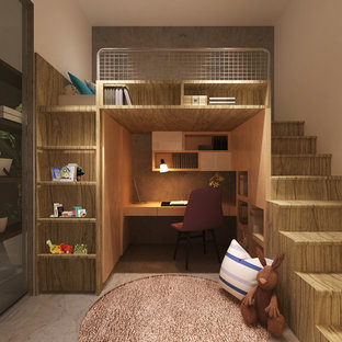 Foto di una cameretta per bambini design di medie dimensioni con pareti beige