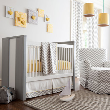 Gray and Yellow Zig Zag Nursery by Carousel Designs