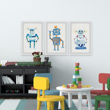 Happy Robot Triptych