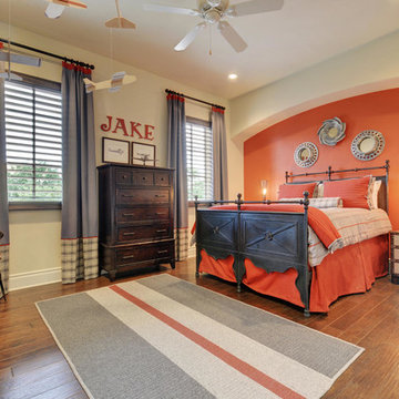 High-Flying Planes Boy's Room with Custom Drapery
