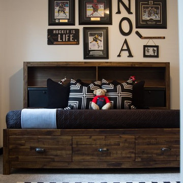 Hockey Inspired Boy's Bedroom Chestermere 2