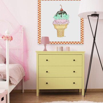 "Ice Cream Parlor I" Painting Print on Wrapped Canvas