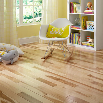 Colorful, Retro Kid's Room - Newport Solid, Natural Hickory Hardwood