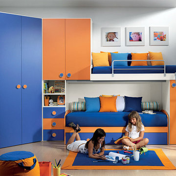Italian Kids Bunk Bedroom Design VV G079 - Call For Price