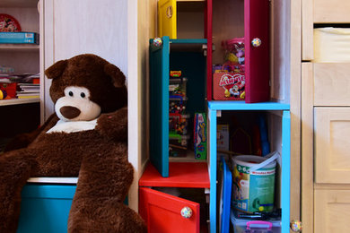 Modelo de dormitorio infantil de 4 a 10 años escandinavo pequeño