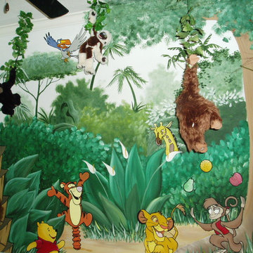 Jungle themed kids room