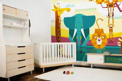 Aménagement d'une chambre d'enfant moderne.