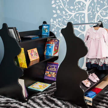 Kid's Bookcase & Closet -Espresso Rabbit