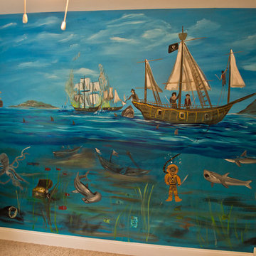Kid's Pirate and Shark Mural