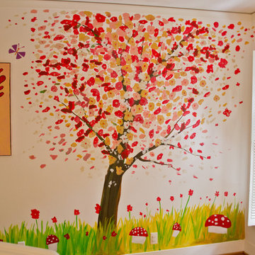 Kid's Room Abstract Tree Mural