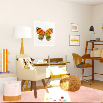 Kids & Teens Bedroom & Homeschool Room Orange