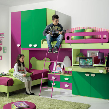 Kids Bunk Bedroom Design VV G071 - Valentini Kids Furniture