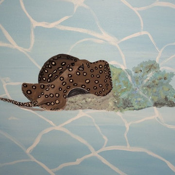 Leopard ray in the Stingray Mural