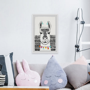 "Llama Necklace" Framed Painting Print