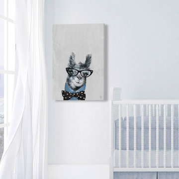 "Llama with a Bow III" Painting Print on Wrapped Canvas