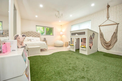 Example of a mid-sized minimalist playroom design in Miami