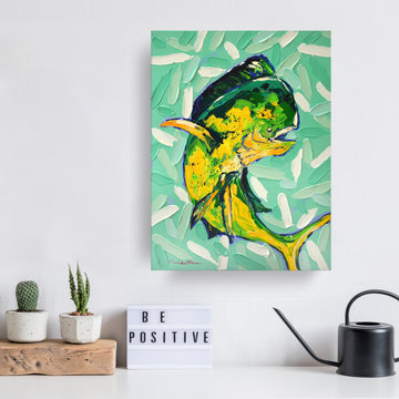 'Mahi Mahi' Wrapped Canvas Coastal Wall Art