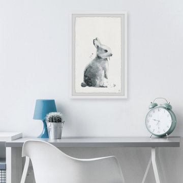 "Melancholy Bunny" Framed Painting Print