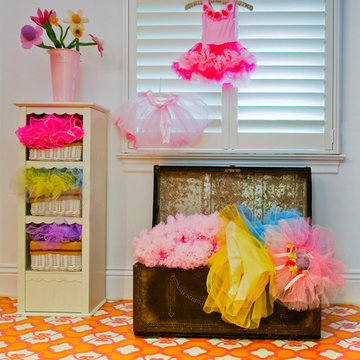 Menlo Park Fantasy Girls' Playroom with Custom Loft Bed