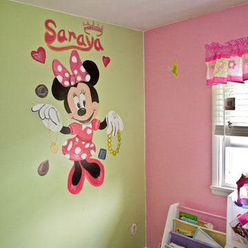 Minnie Mouse Girls Bedroom Murals