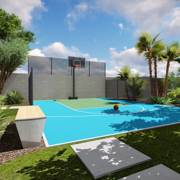 Modern Backyard | Sport Court