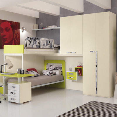 Minimalist kids' bedroom photo in New York