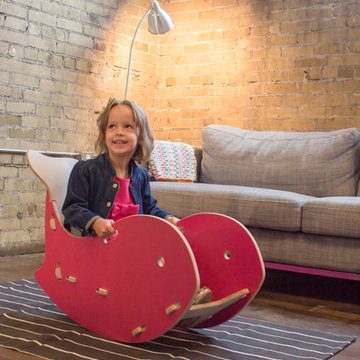 Modern Kids Pink Whale Chair