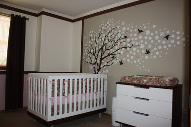 Inspiration for a modern nursery remodel in Seattle