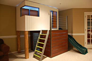 Example of a minimalist kids' room design in Philadelphia