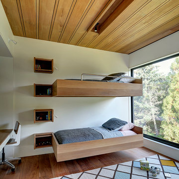 Floating Bunk Bed Photos Ideas Houzz, How To Build Floating Loft Bed