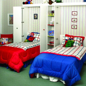 Murphy twin beds opened... Great for any children's room!