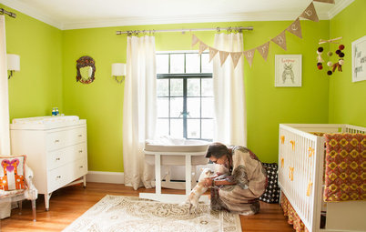 Color and Pattern Play in a Happy New Nursery