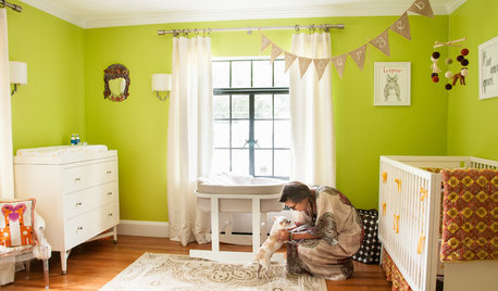Color and Pattern Play in a Happy New Nursery