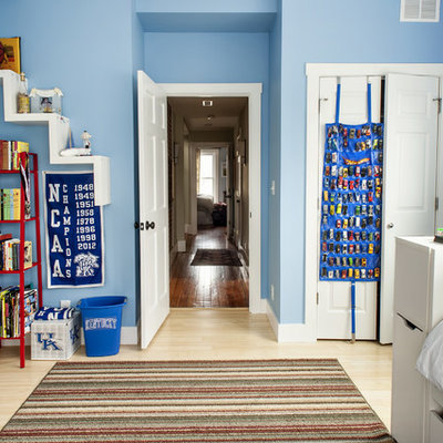 Example of a classic bamboo floor kids' bedroom design in Louisville