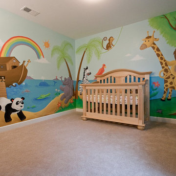 Nursery Mural - Noah's Ark Jungle Animals