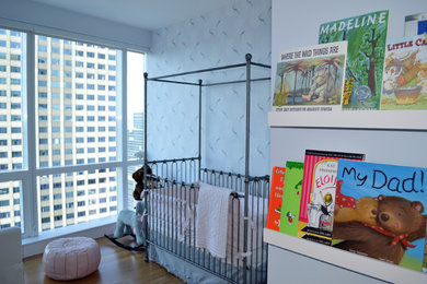 NYC Nursery Featuring Customized Walls custom printed wallpaper