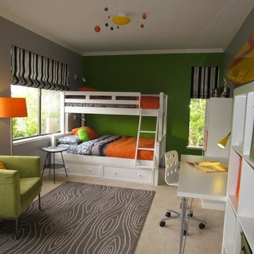 Orange & Green Surfer Bed Room