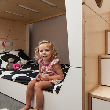 Park Slope; Bunk bed, desks and storage for two sisters