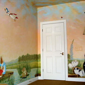 Peter Rabbit Mural inspired by Beatrix Potter