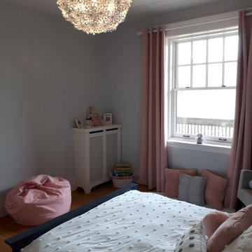Pink and grey girl's room