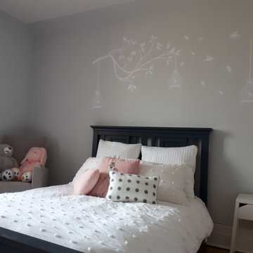 Pink and grey girl's room/ wall sticker