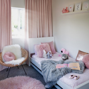Pink + Grey Girls Bedroom