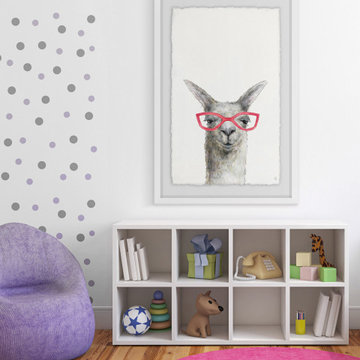 "Pink Sunglasses" Framed Painting Print