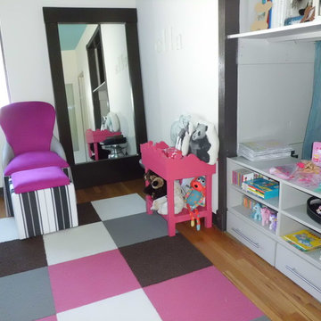 playful girls room in sophisticated patterns