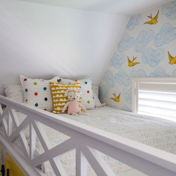 Playroom Built-in Playhouse and Bunk