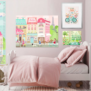 Pretty In Pink Girls Paris Bedroom